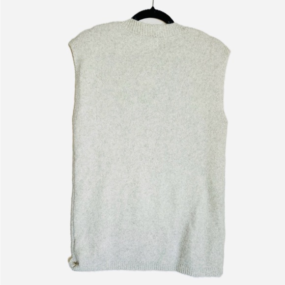 Sincerely Jules Soft Knitted Light Gray Vest Extra Long Argyle size Medium - Picture 2 of 6